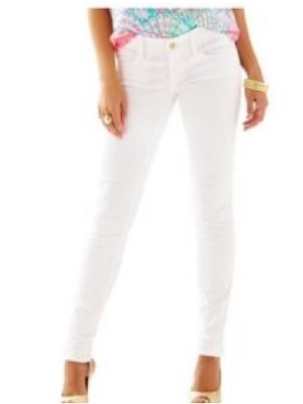 Lilly Pulitzer White Jeans Sz 4